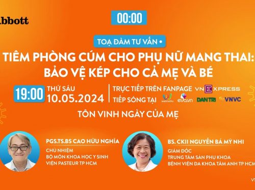 Livestream tọa đàm tiêm phòng cúm cho phụ nữ mang thai, bảo vệ kép cho cả mẹ và bé.