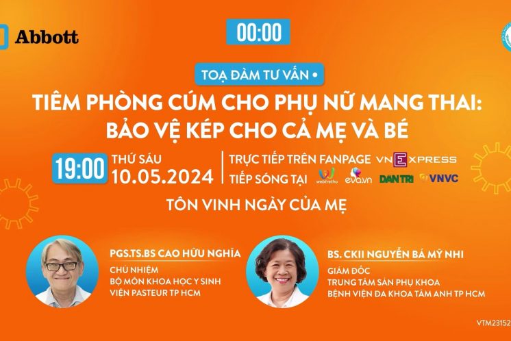 Livestream tọa đàm tiêm phòng cúm cho phụ nữ mang thai, bảo vệ kép cho cả mẹ và bé.