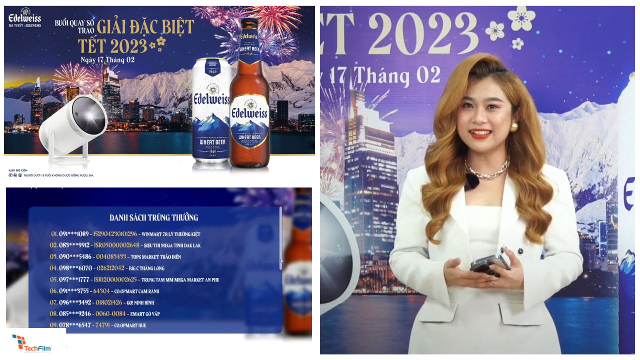 Dự án Livestream sự kiện quay số Bia Tuyết Edelwiss